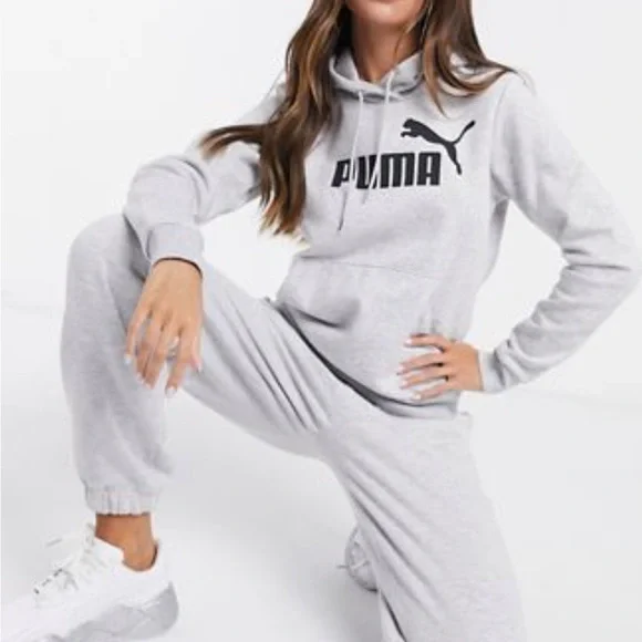 Puma Essentials Hoodie - Heather Gray - M - Picture 1 of 4